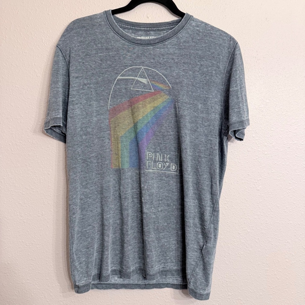 Lucky Brand Pink Floyd Dark Side of the Moon Graphic Tee Gray Medium